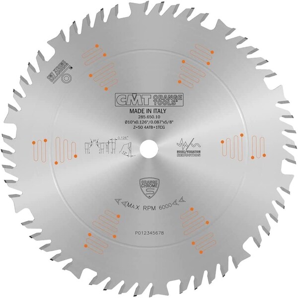 Orange Chrome Combination Blade 10" x T50 ATB+TCG